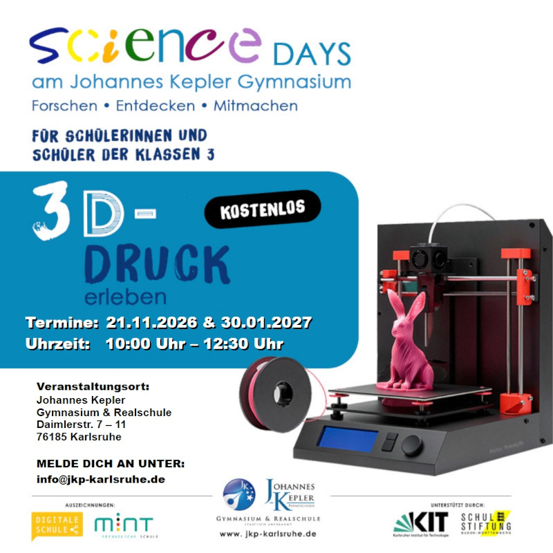 3D-Druck - hautnah erleben!